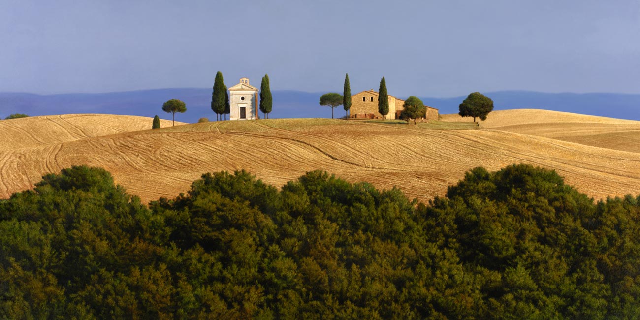 fall fields, tuscany